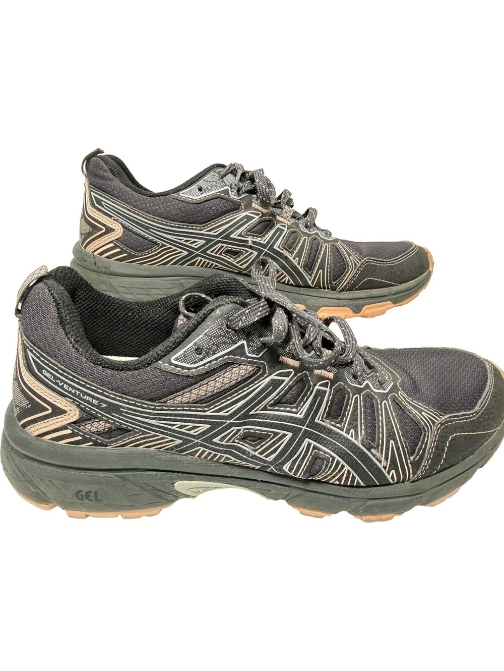 Asics Gel Venture 7 1012A983 Trail Running Shoes Womens Size 9 Pink & Black